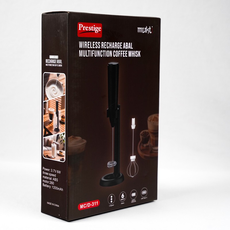 Prestige Mukti Wireless Rechargeable Coffee Whisk